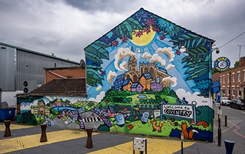 'Our Imagined Future' mural by Ben Barter